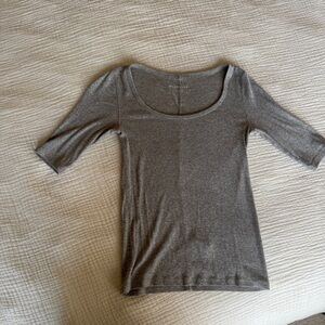 everlane pima micro rib scoop neck